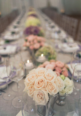 Jen Jakobsen Floral Construction Home page flowers: rose table decorations