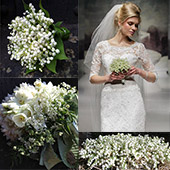 Wedding flowers: Bride with flowers