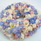 Jens Jakobson Wedding: flowers 5, blue table wreath